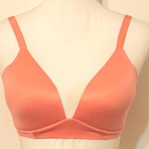 Aerie Real Sunnie Wireless Bra 32D Coral Peach Comfort Bralette